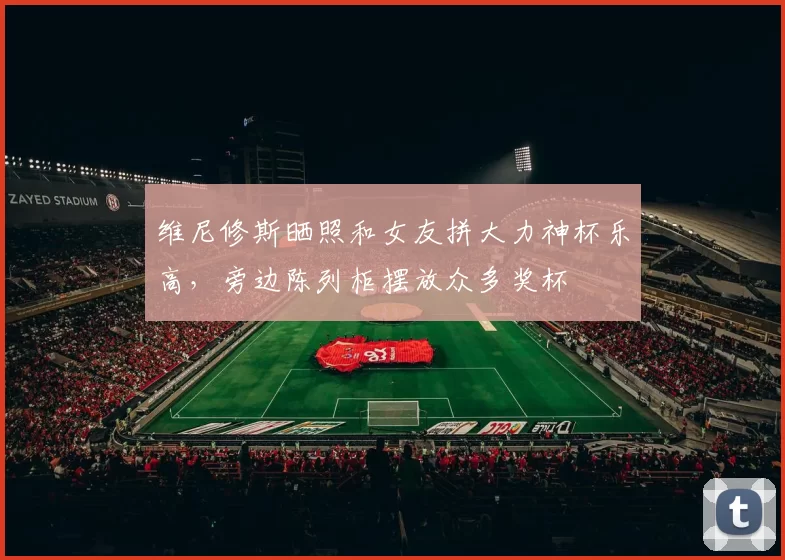 维尼修斯晒照和女友拼大力神杯乐高，旁边陈列柜摆放众多奖杯